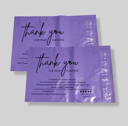 Contoh hasil sablon polymailer custom